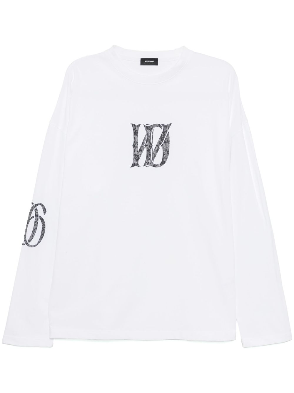 We11done logo印花T恤 - 白色