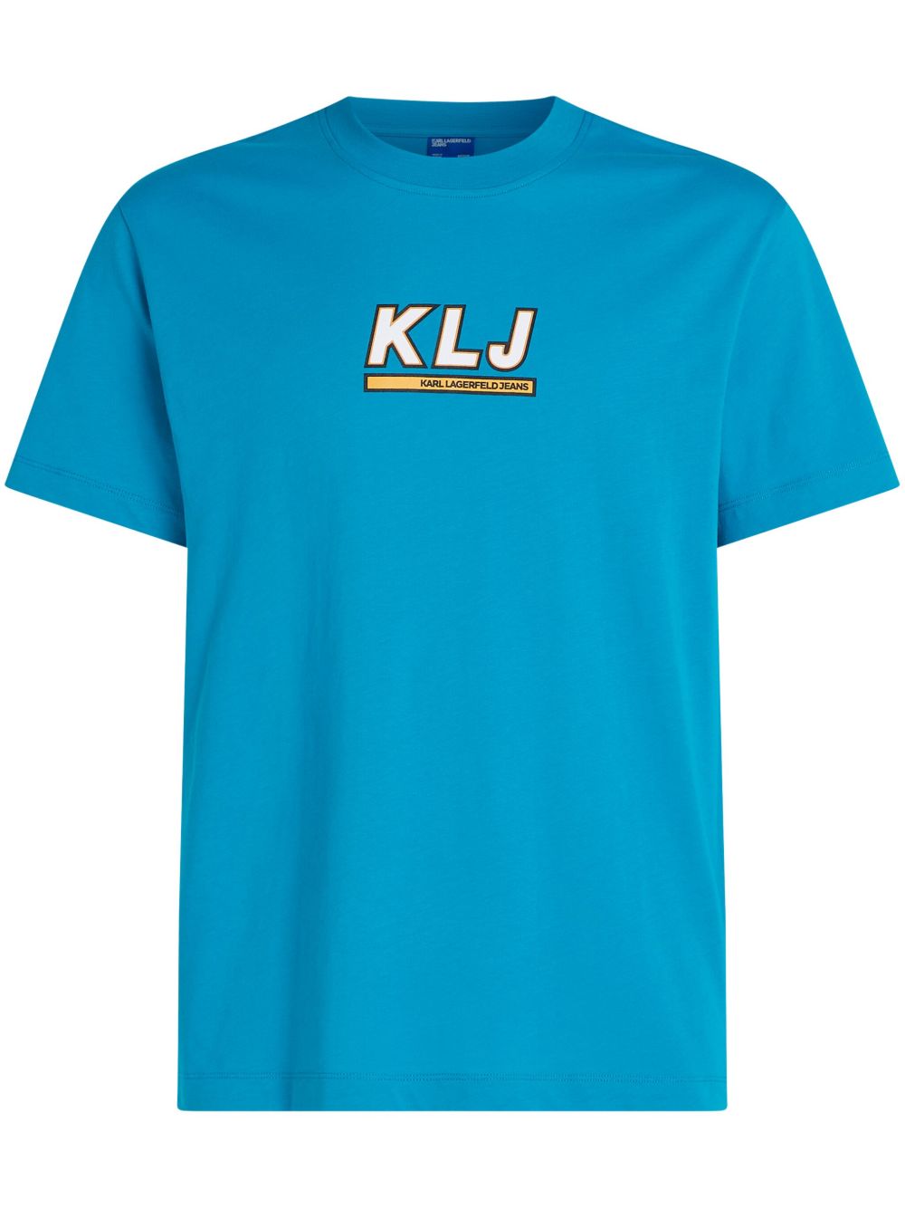 Karl Lagerfeld Jeans logo印花棉T恤 - 蓝色