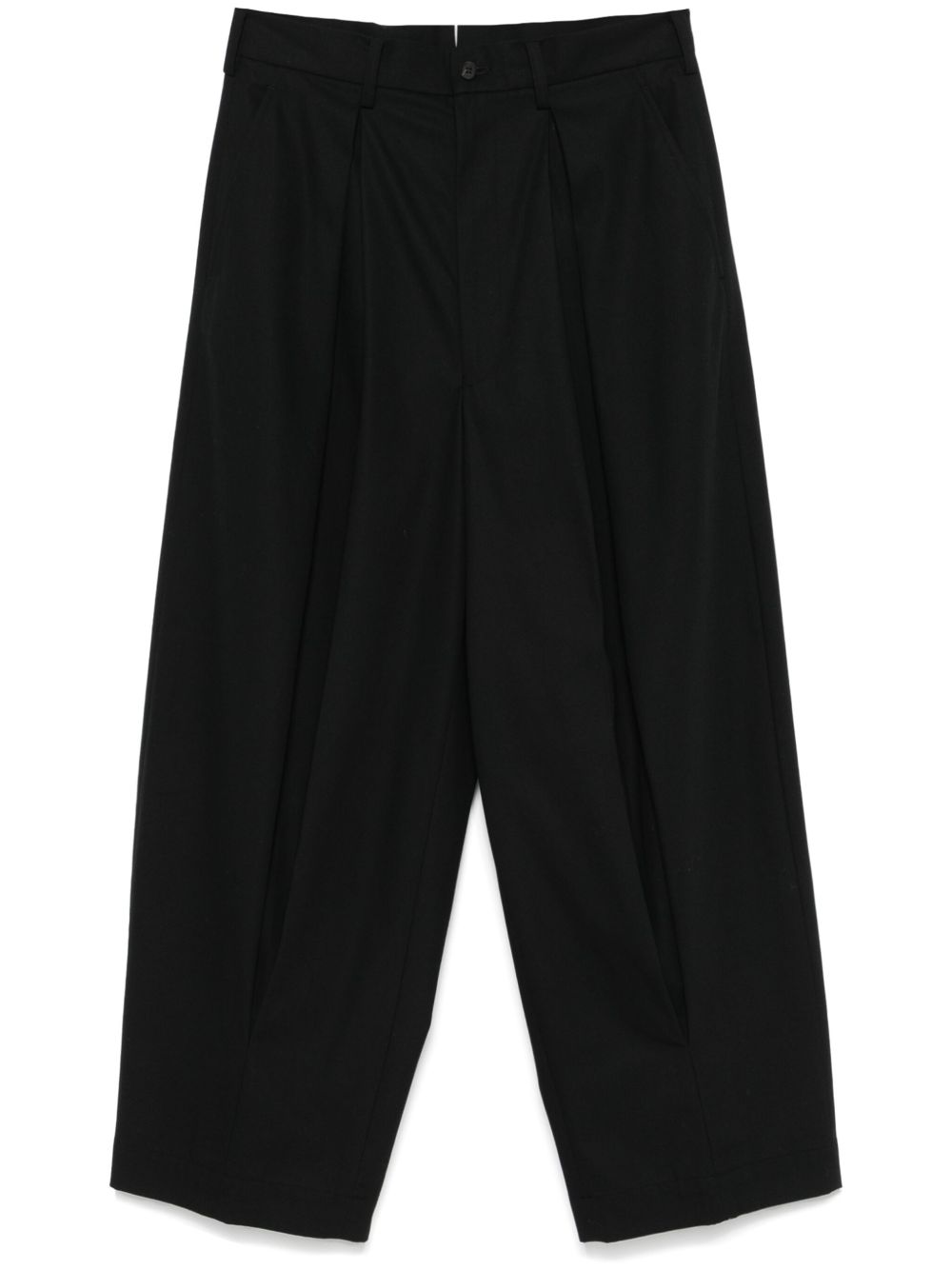 Comme des Garçons Homme 褶饰长裤 - 黑色