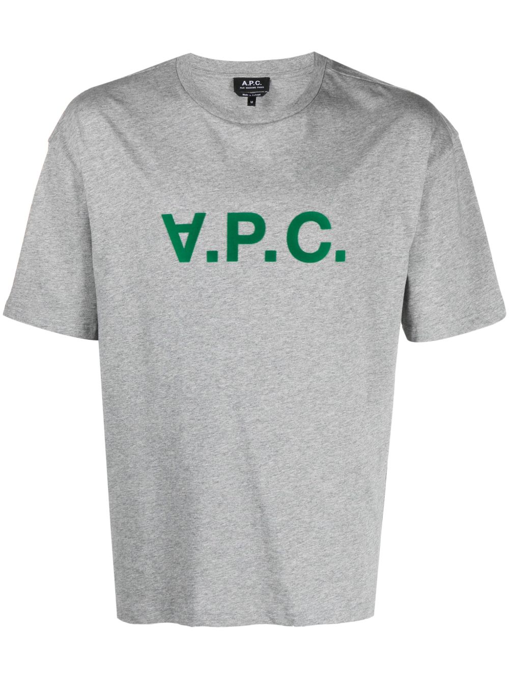 A.P.C. River logo植绒T恤 - 灰色