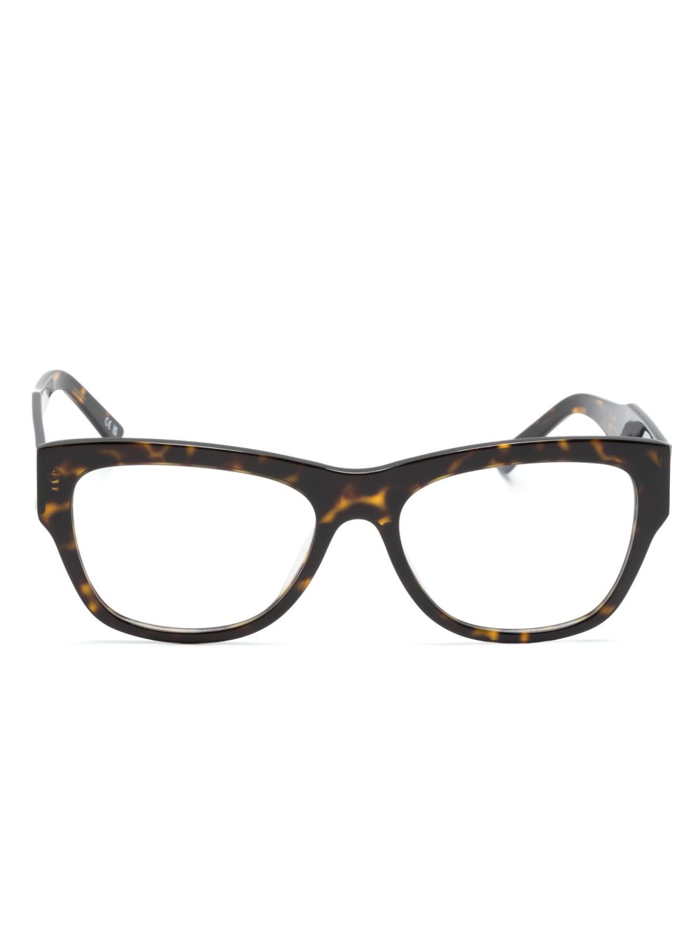 Balenciaga Eyewear logo压纹方框眼镜 - 褐色