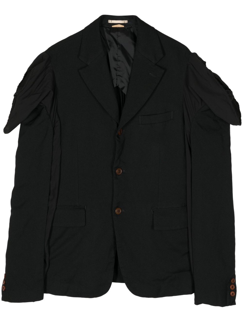 Comme des Garçons Homme 肩部档盖西装夹克 - 黑色