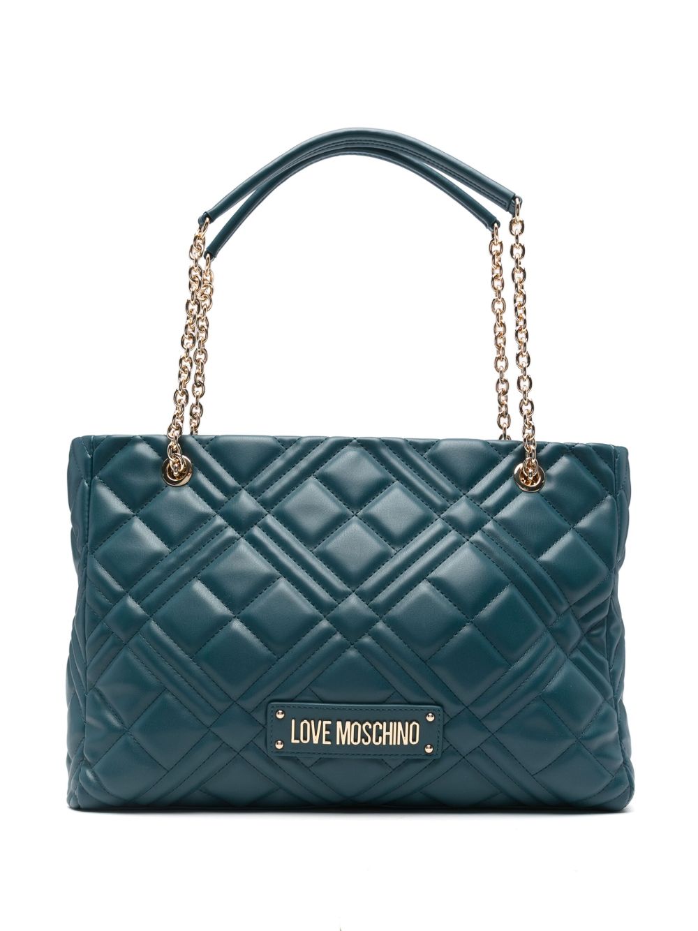 Love Moschino logo字母托特包 - 蓝色