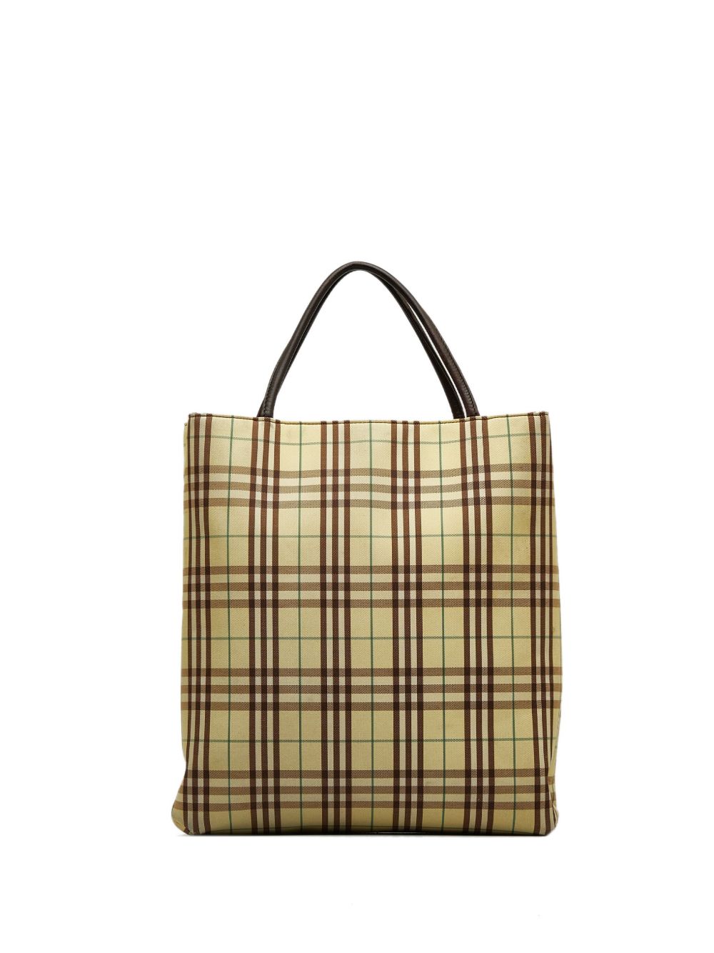 Burberry Pre-Owned 经典格纹托特包（2000-2010年典藏款） - 褐色