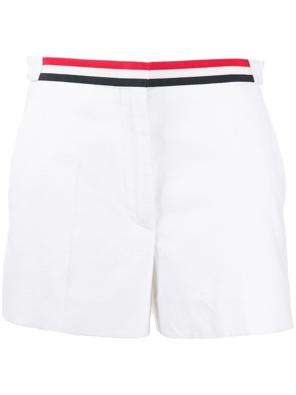 Thom Browne 条纹边饰短裤 - 白色