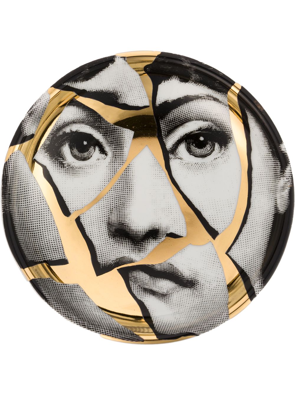Fornasetti 插画印花烟灰缸 - 白色