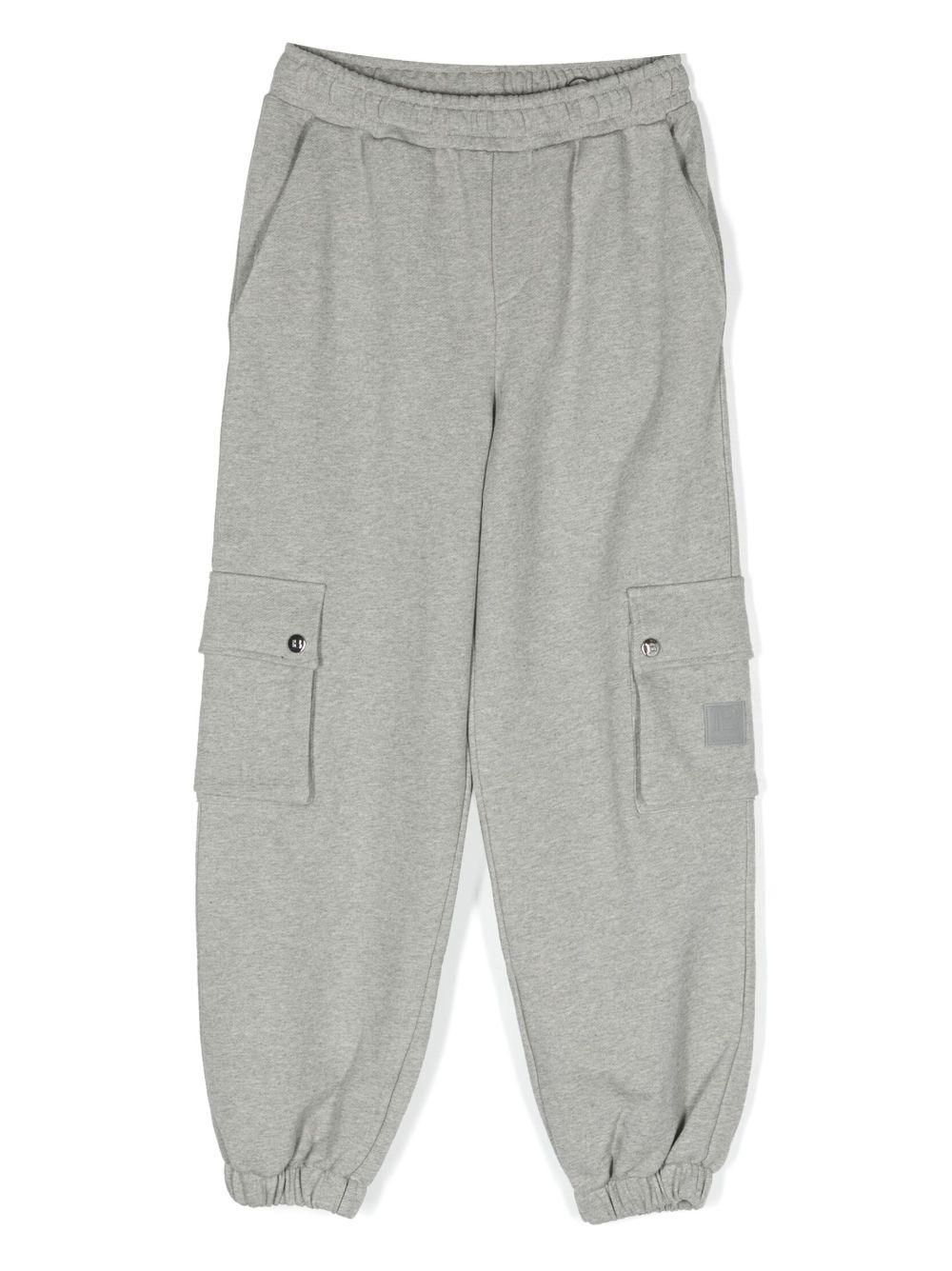 Balmain Kids 标贴工装运动裤 - 灰色