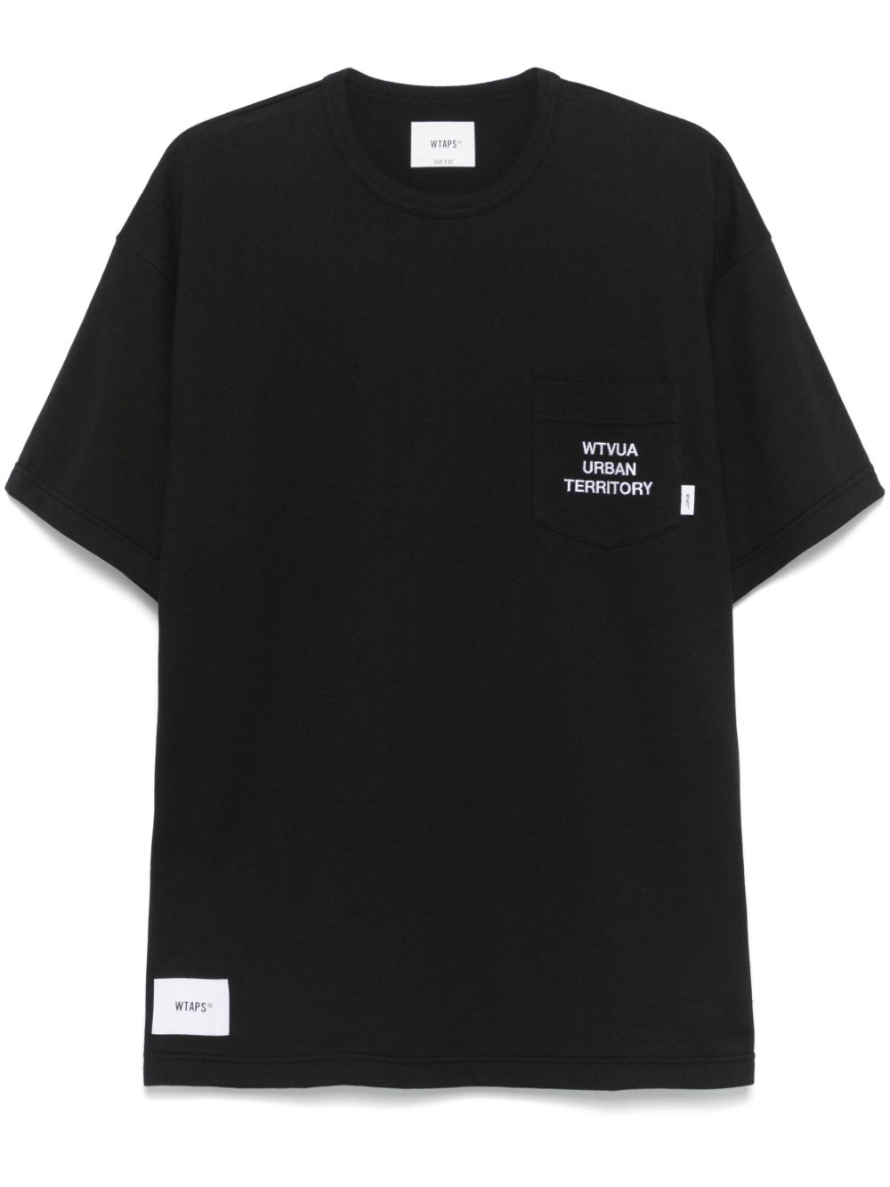 WTAPS logo刺绣T恤 - 黑色