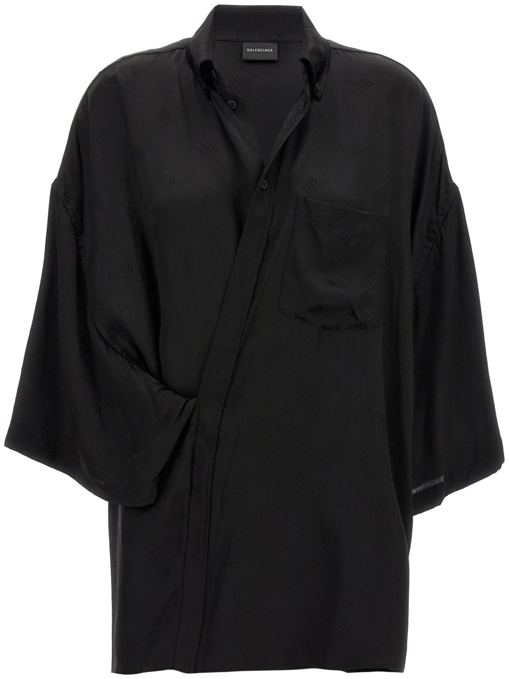 Balenciaga Wrap 衬衫 - 黑色