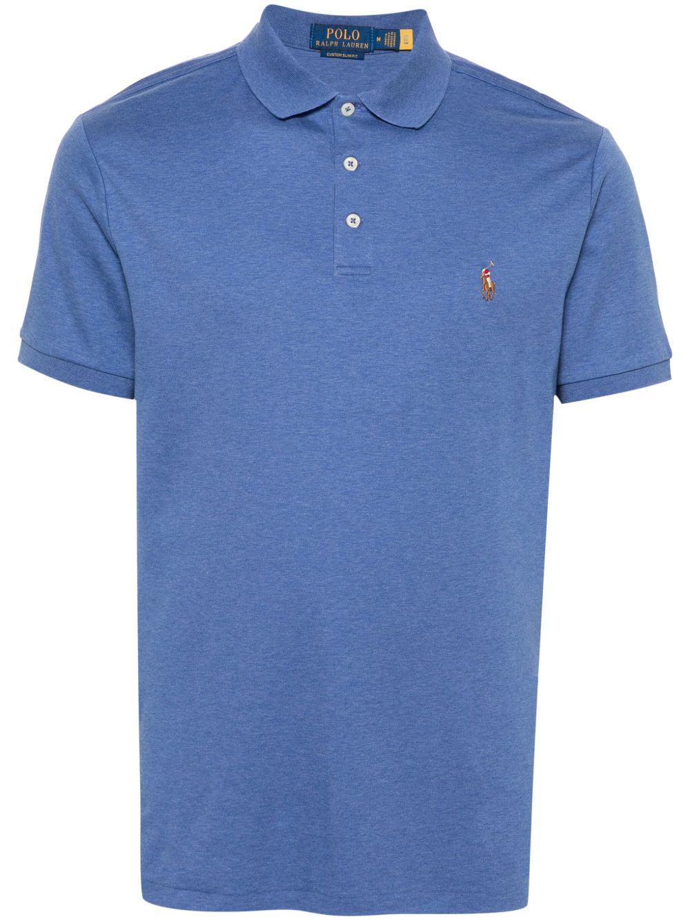 Polo Ralph Lauren logo刺绣棉polo衫 - 蓝色