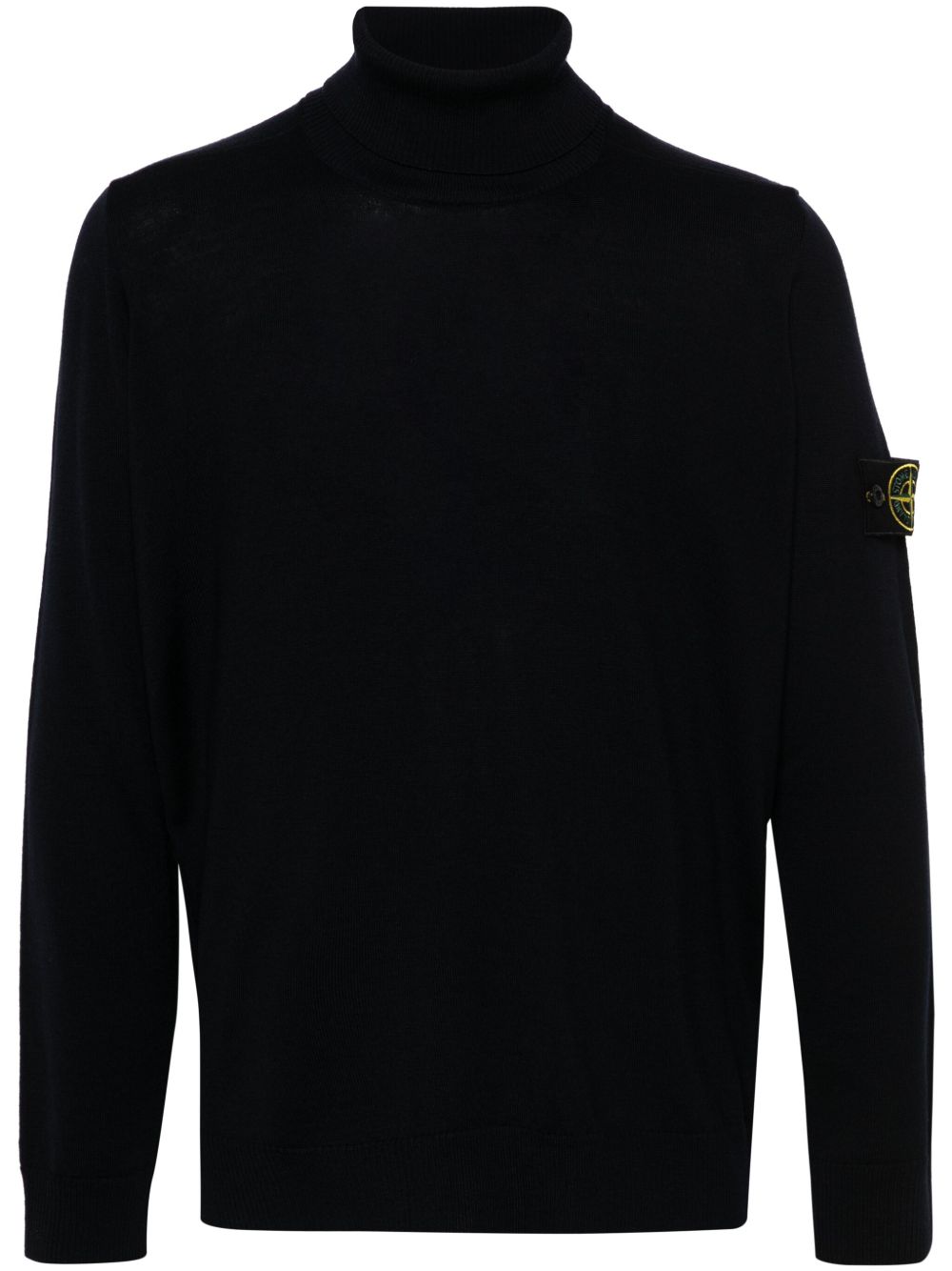 Stone Island 高领羊毛毛衣 - 蓝色