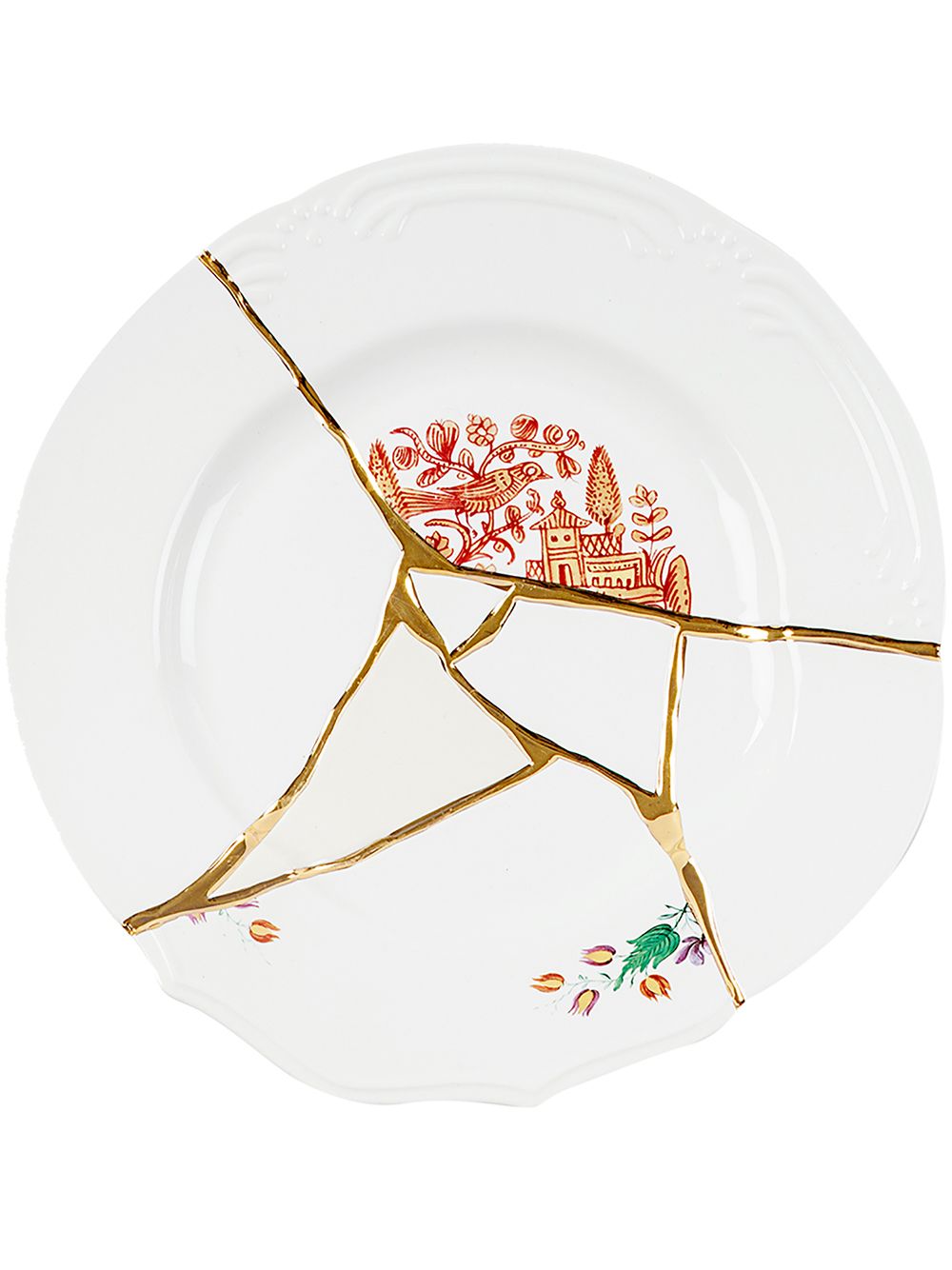 Seletti Kintsugi No. 1 晚餐盘（21厘米） - 白色