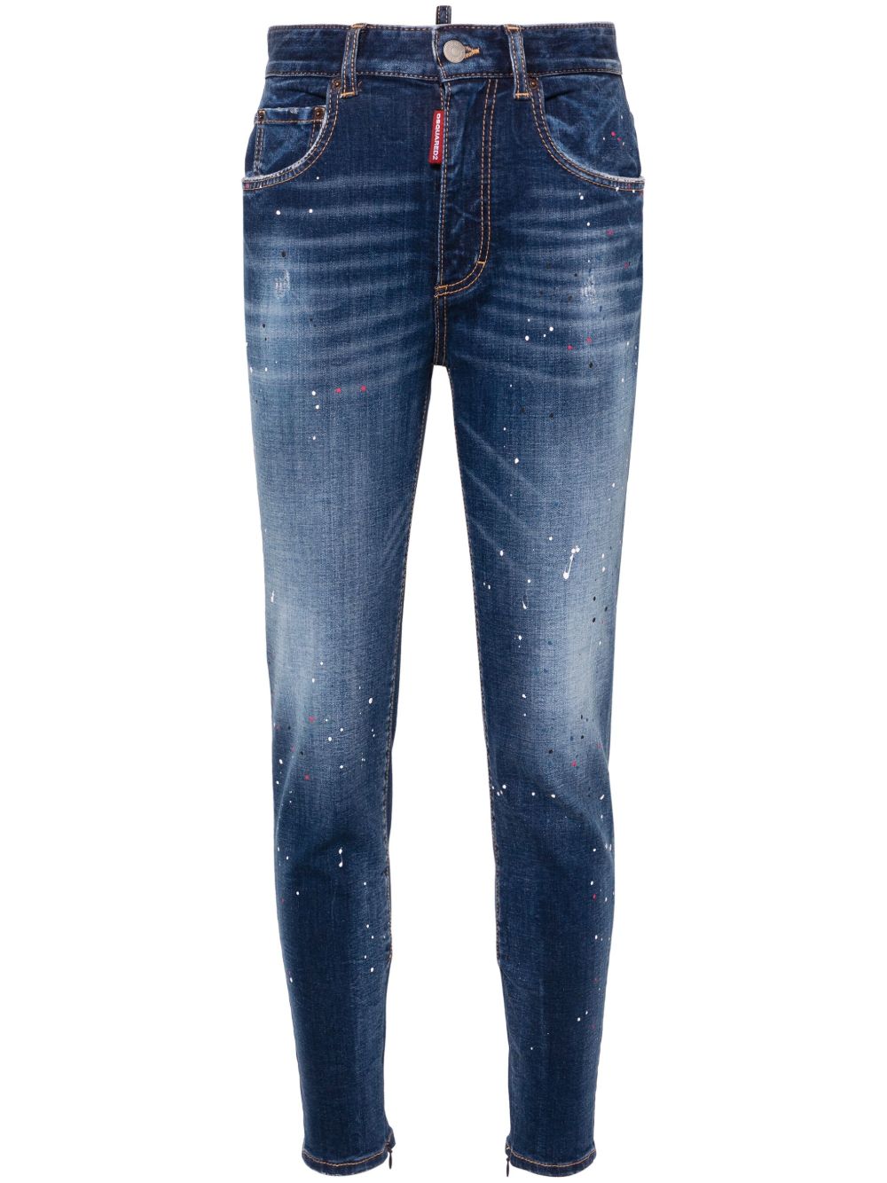 DSQUARED2 Twiggy 高腰紧身牛仔裤 - 蓝色