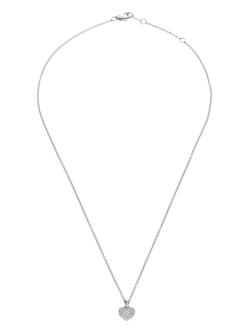 LEO PIZZO Amore 18K白金钻石项链 - 银色