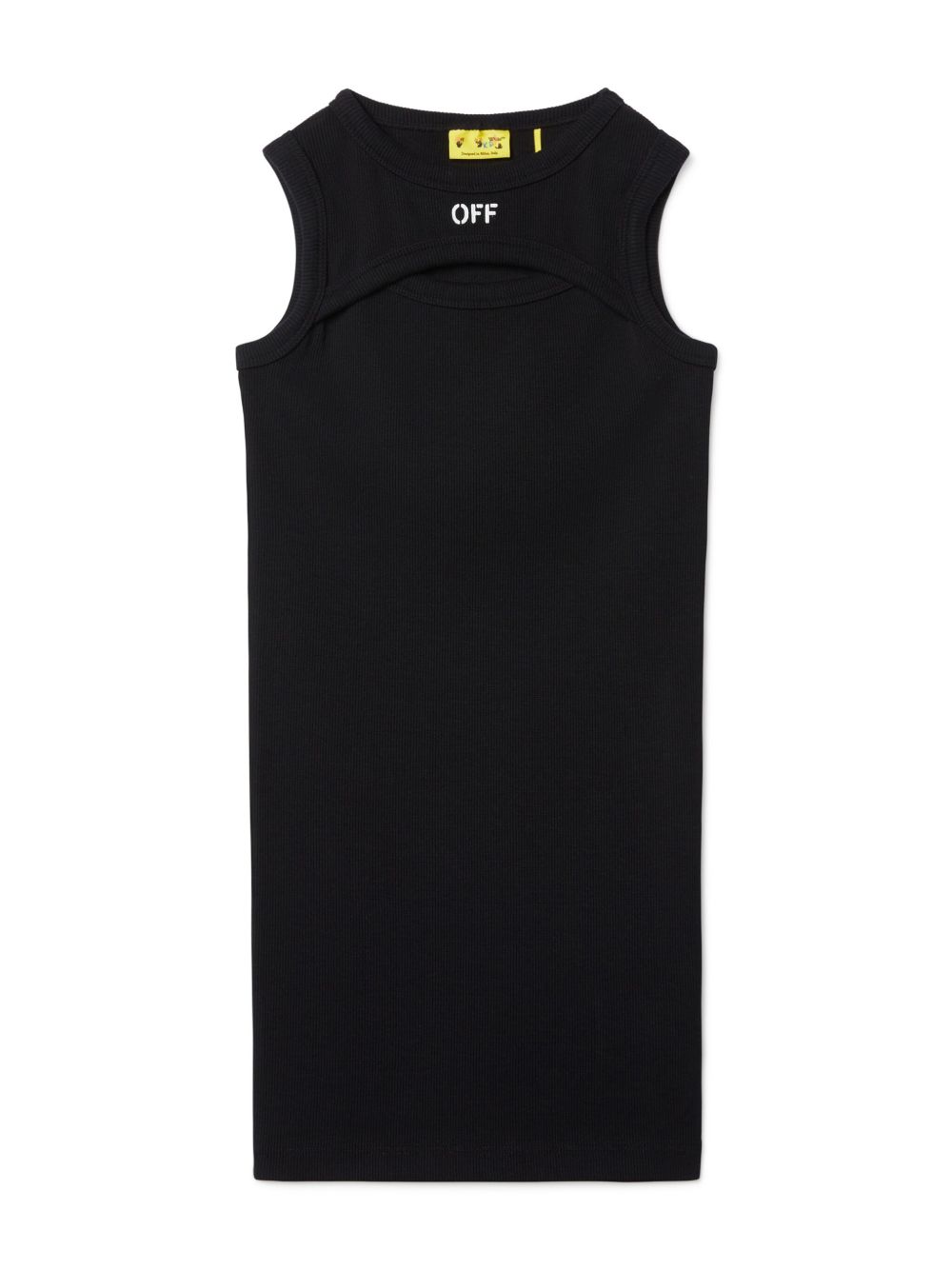 Off-White Kids Off Stamp 罗纹连衣裙 - 黑色