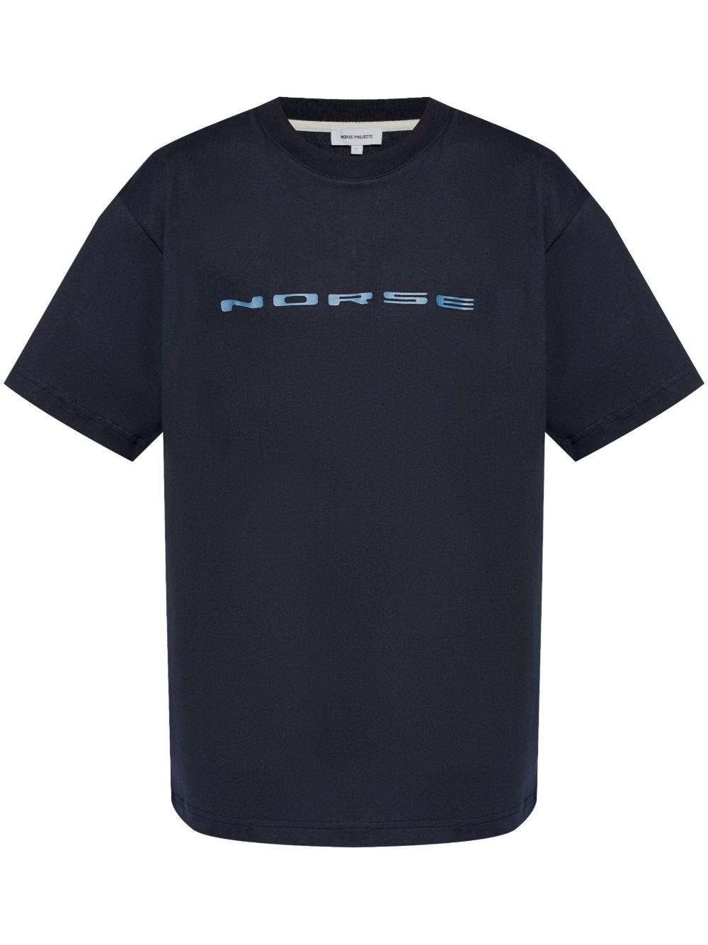 Norse Projects logo印花棉T恤 - 蓝色