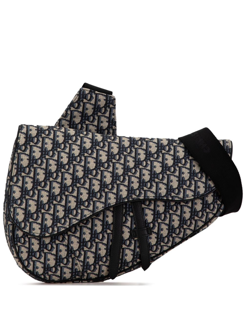 Christian Dior Pre-Owned Oblique Saddle 斜挎包（2022年典藏款） - 蓝色