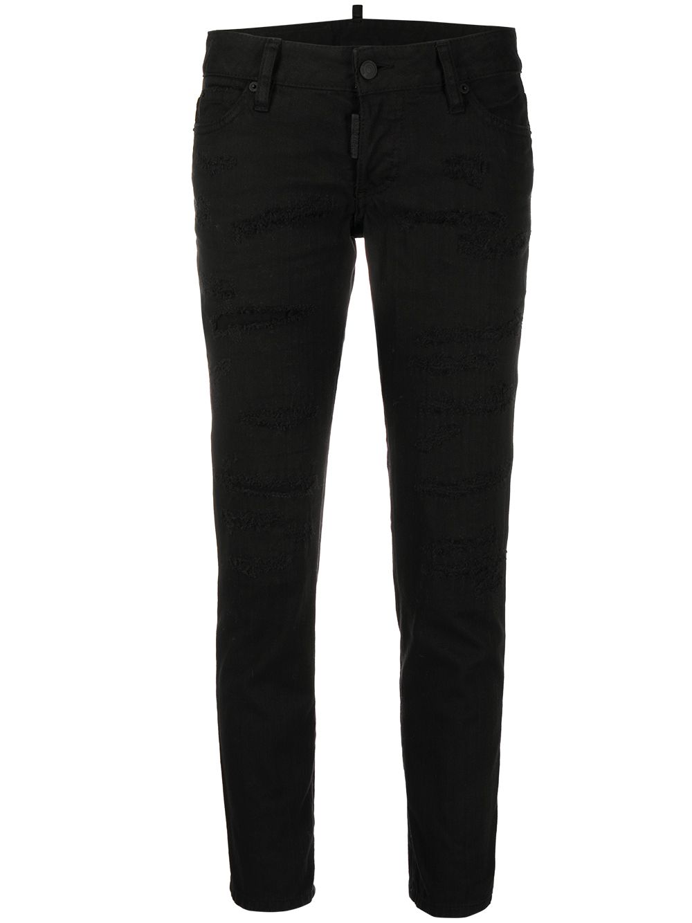 DSQUARED2 D2次方 中腰露踝牛仔裤 - 黑色