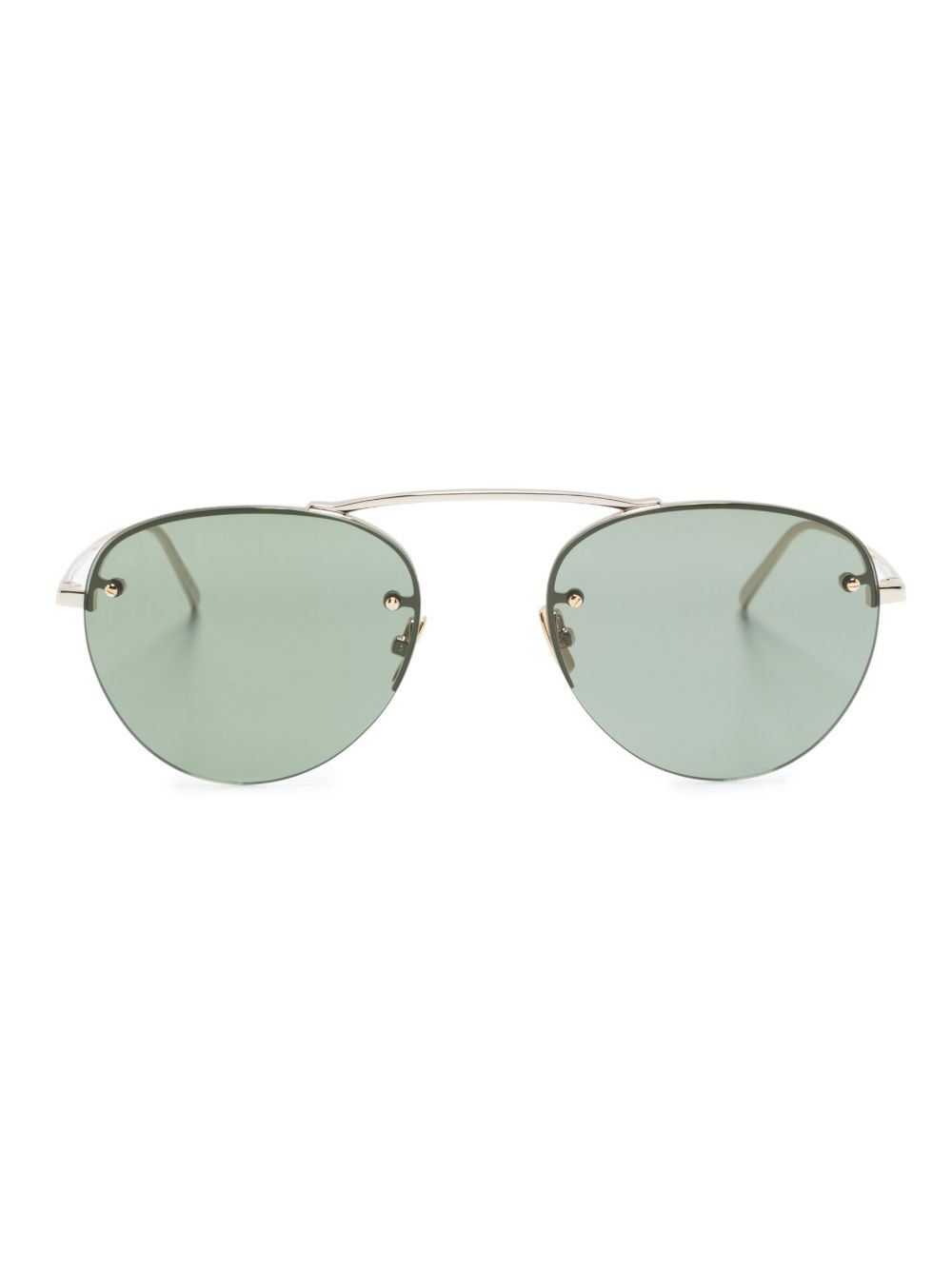 Saint Laurent Eyewear SL 575 圆框太阳眼镜 - 金色