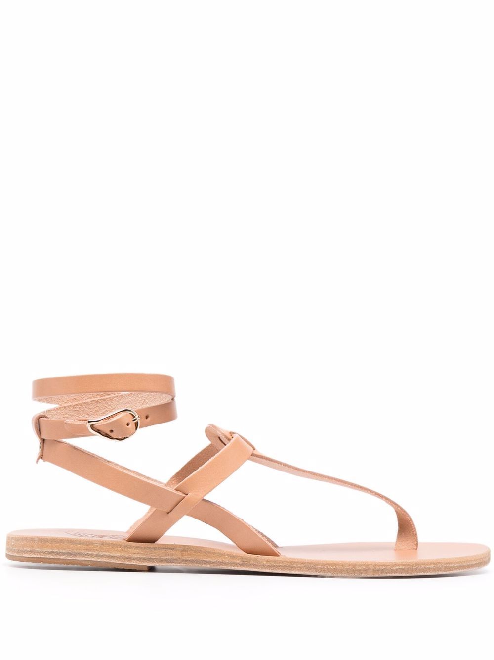 Ancient Greek Sandals Estia T字带皮质凉鞋 - 中性色