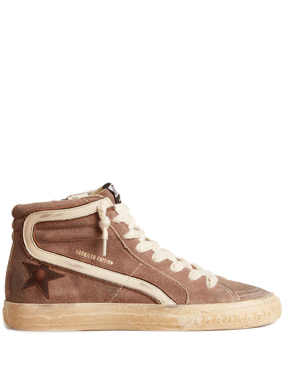 Golden Goose Slide 高帮运动鞋 - 褐色
