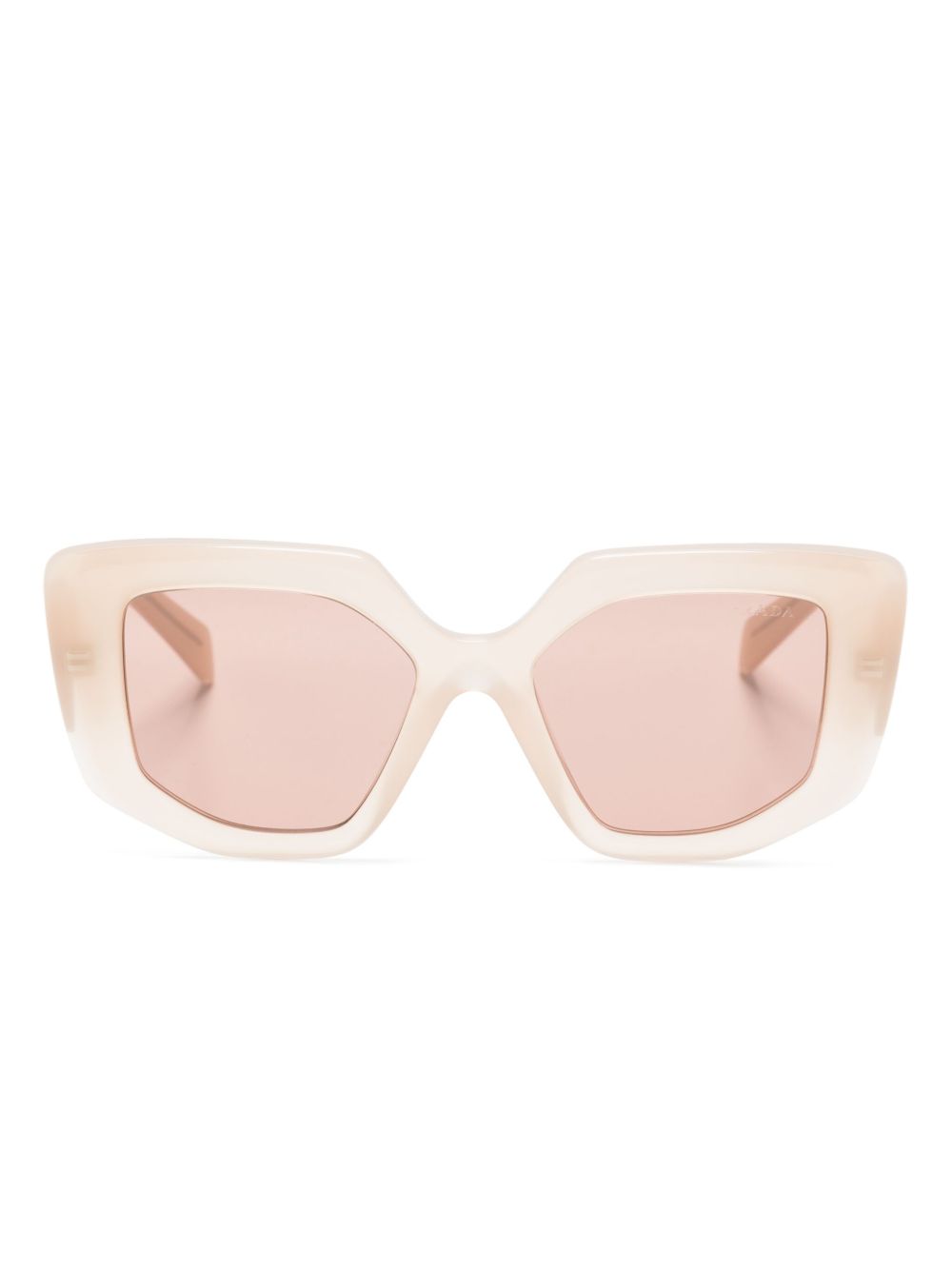 Prada Eyewear 几何形镜框太阳眼镜 - 中性色