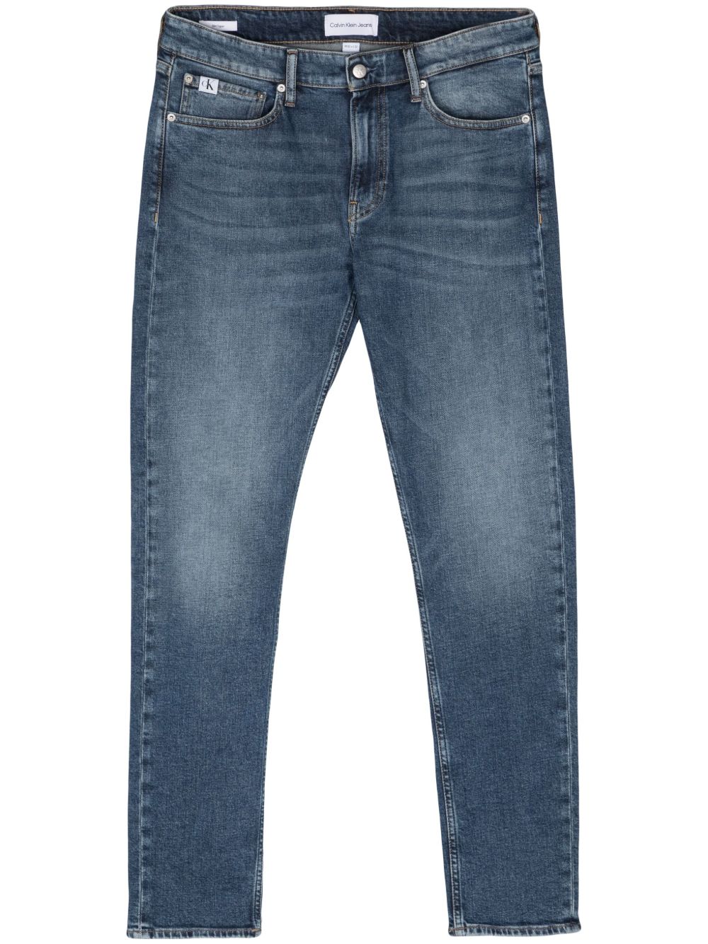 Calvin Klein Jeans 中腰修身牛仔裤 - 蓝色