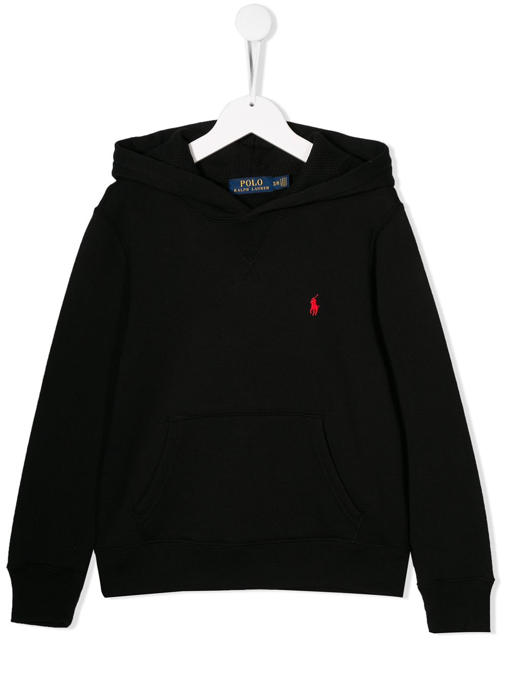POLO RALPH LAUREN KIDS logo刺绣连帽衫 - 黑色