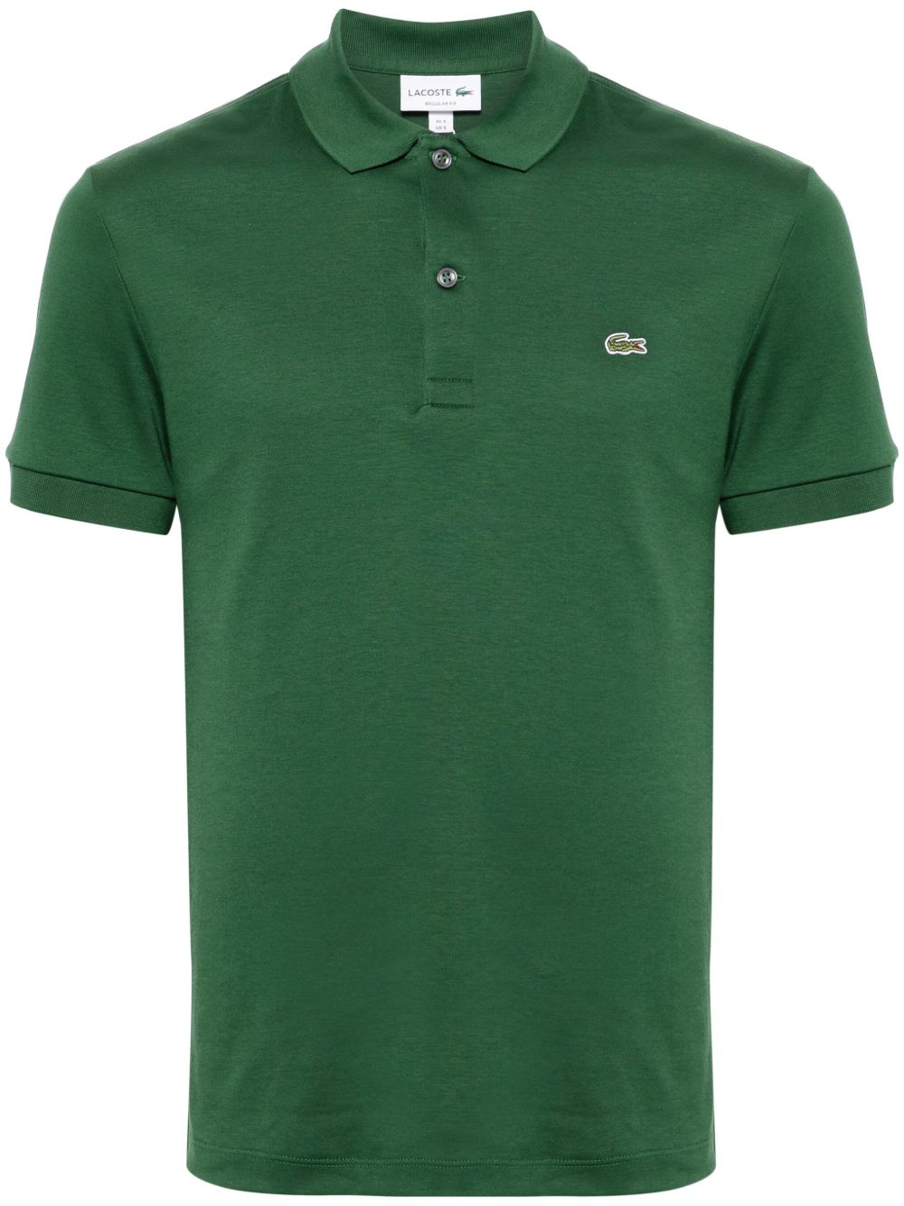 Lacoste logo贴花平纹针织polo衫 - 绿色