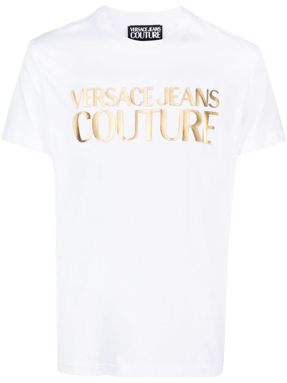 Versace Jeans Couture logo印花棉T恤 - 白色