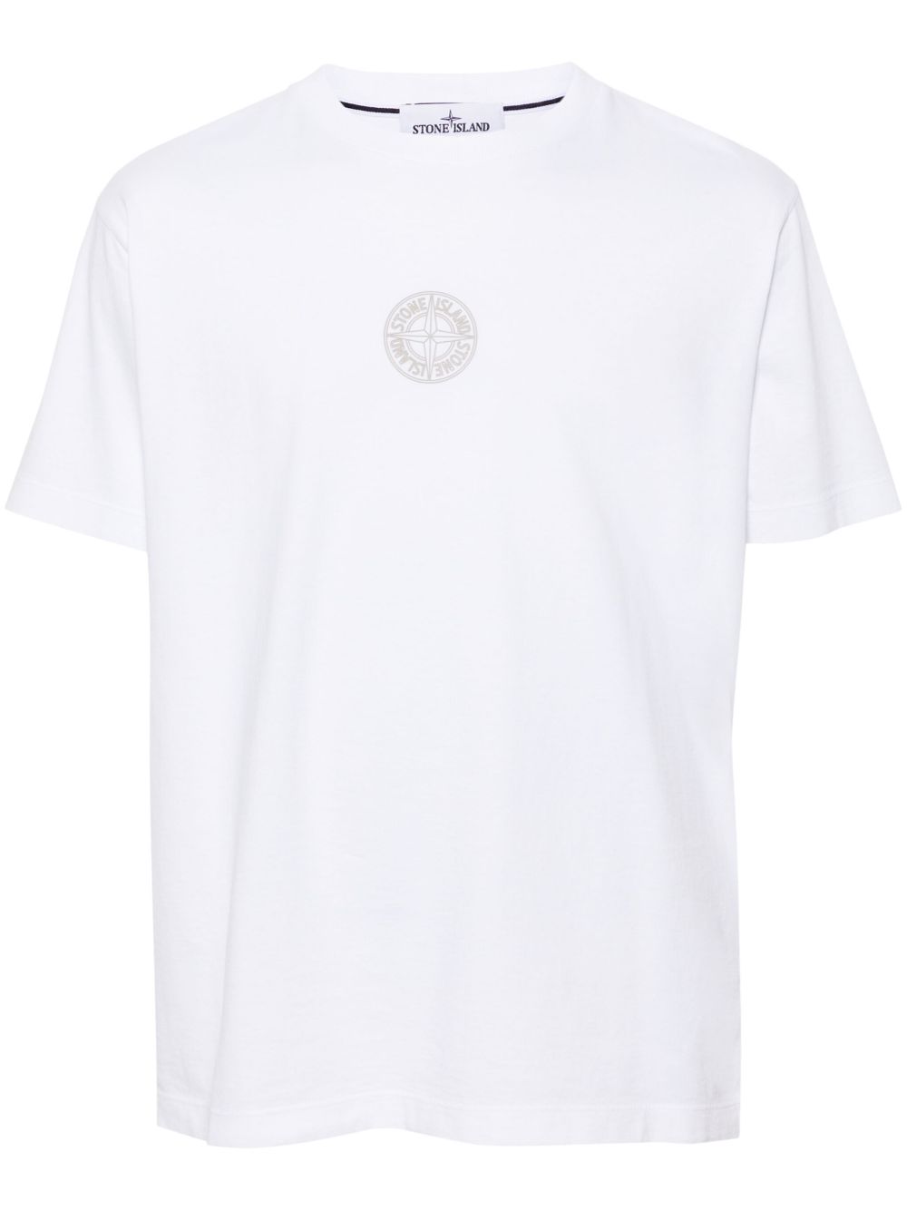 Stone Island 罗盘图案棉T恤 - 白色