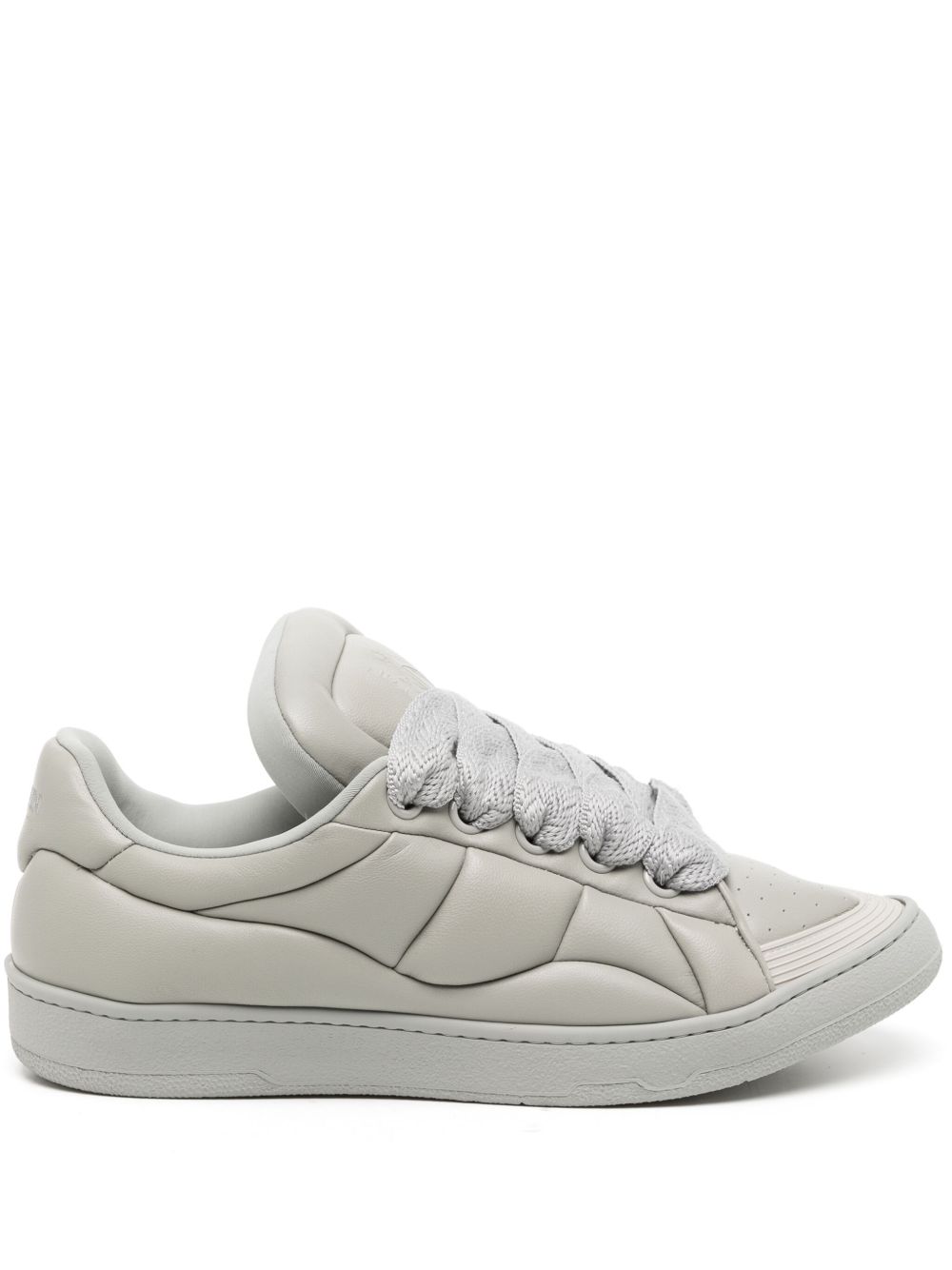 Lanvin Curb XL 皮质运动鞋 - 灰色