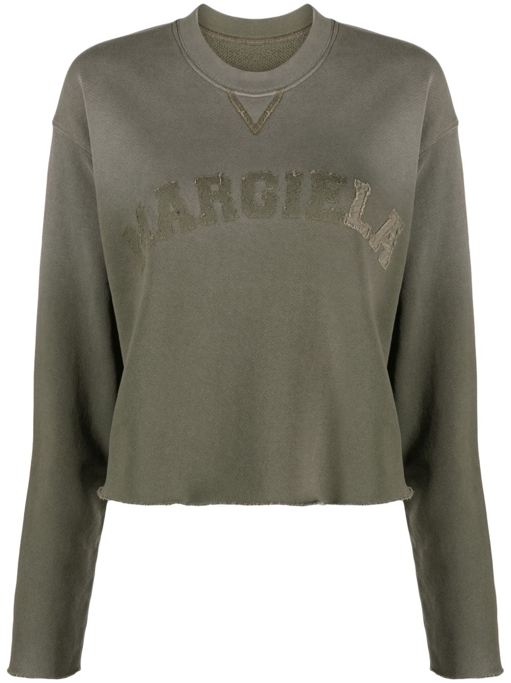 Maison Margiela 标贴短款卫衣 - 绿色