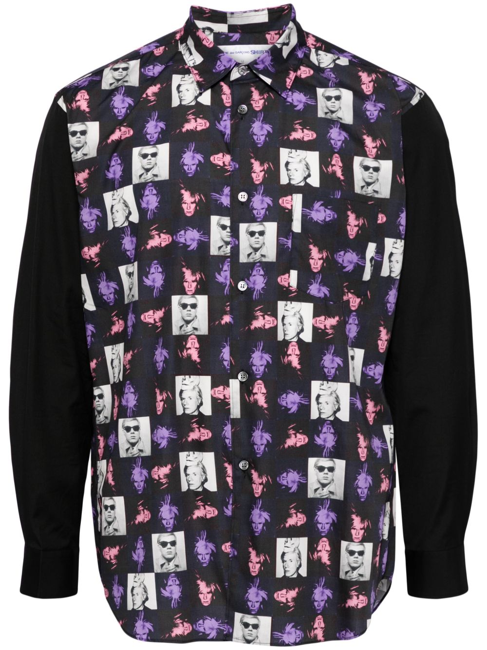 Comme Des Garçons Shirt x Andy Warhol Self Portrait 棉衬衫 - 黑色