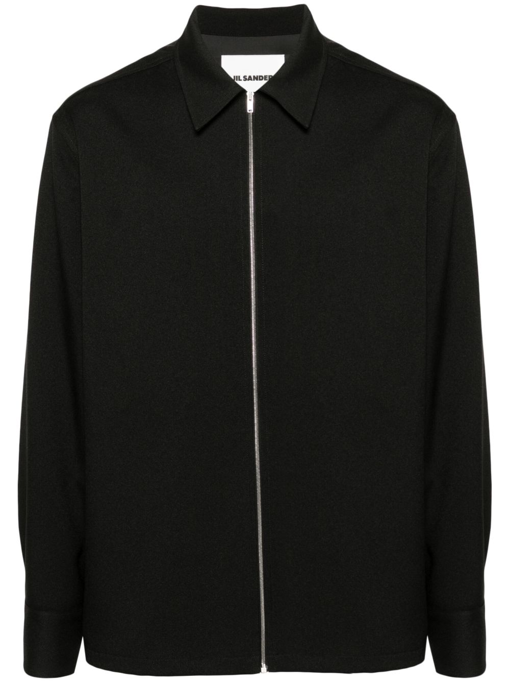 Jil Sander 拉链衬衫 - 黑色