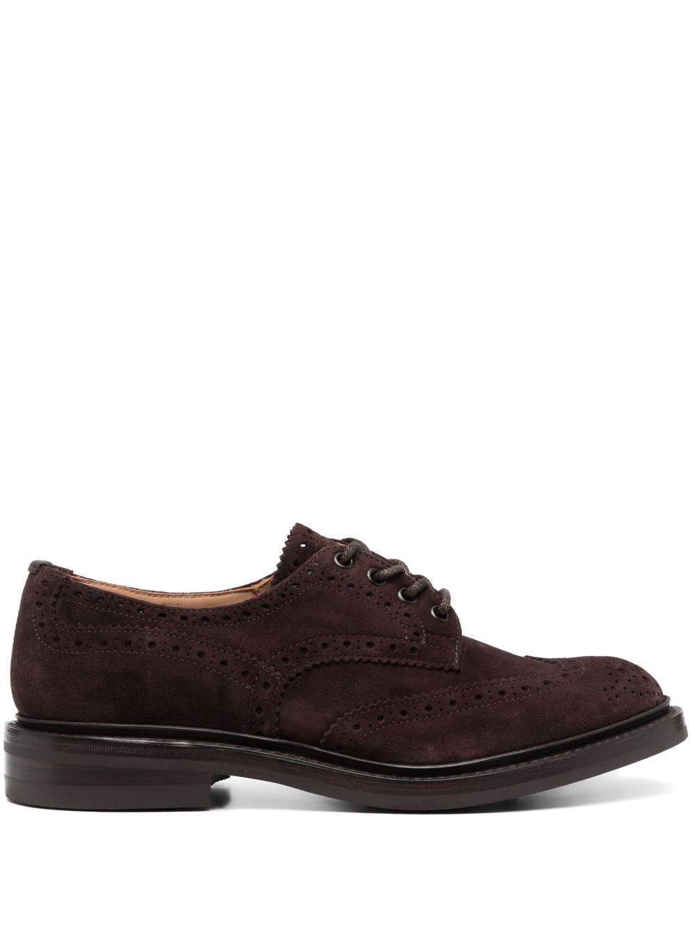 Tricker's Bourton 绒面皮布洛克鞋 - 褐色