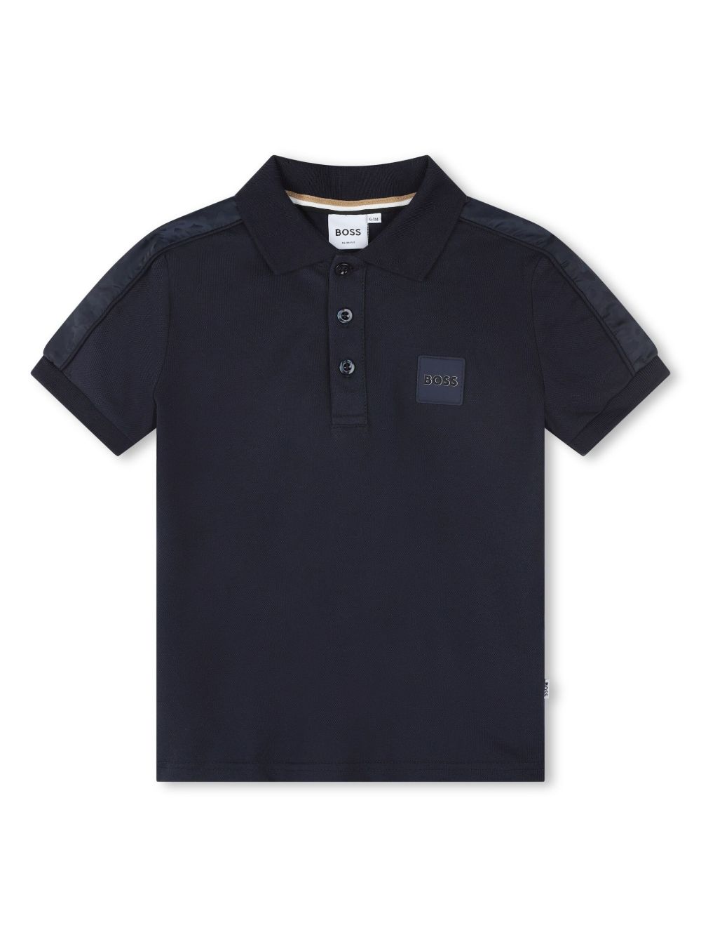 BOSS Kidswear 标贴短袖polo衫 - 蓝色