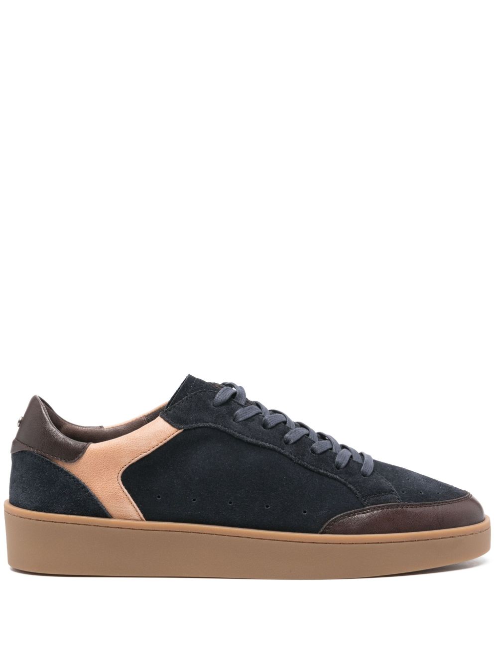 Canali 绒面皮运动鞋 - 蓝色