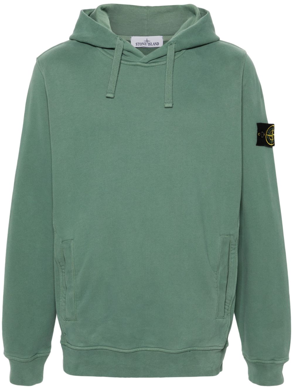 Stone Island 罗盘贴花棉连帽衫 - 绿色