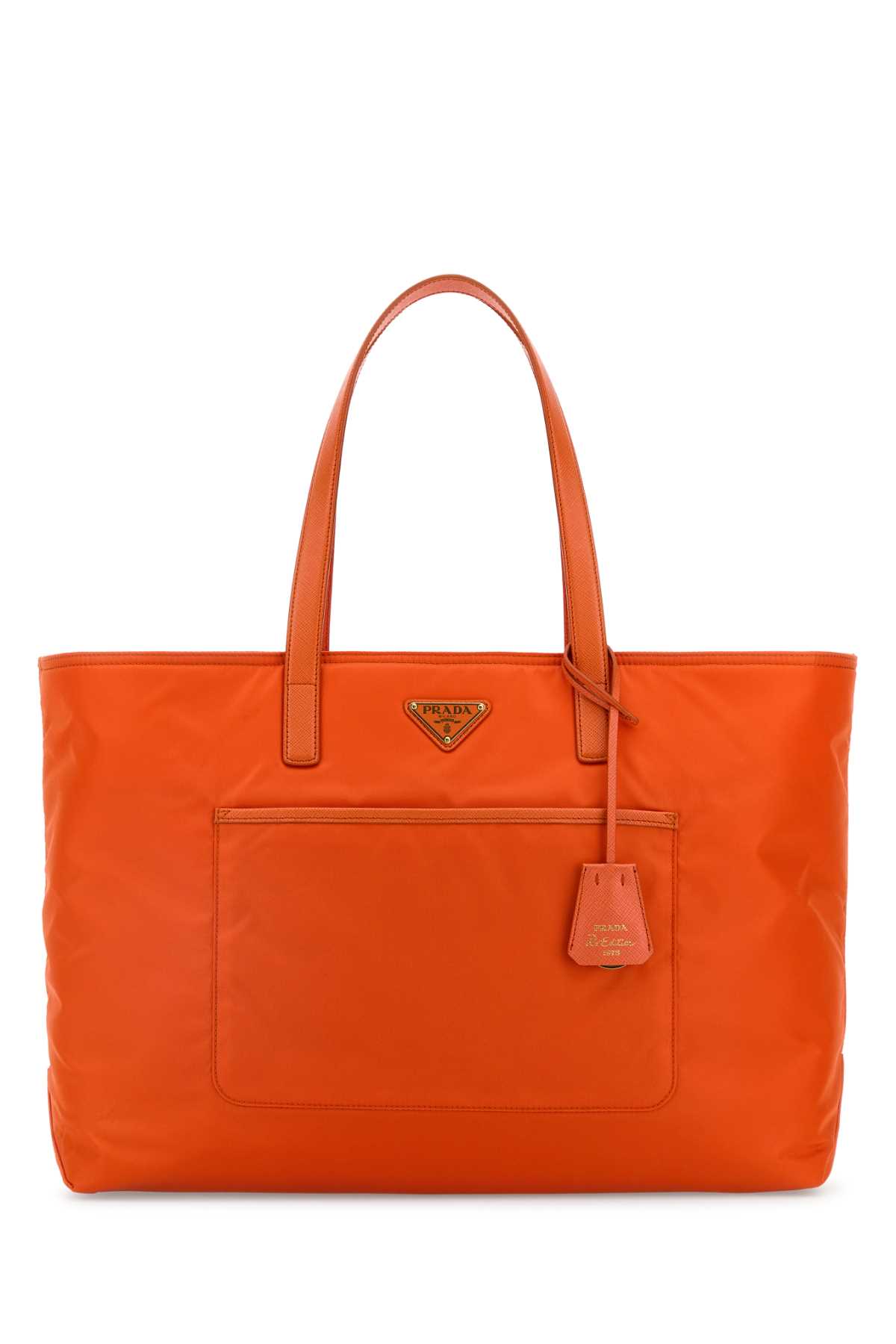 Prada 橙色再生尼龙大号1978复刻购物袋
