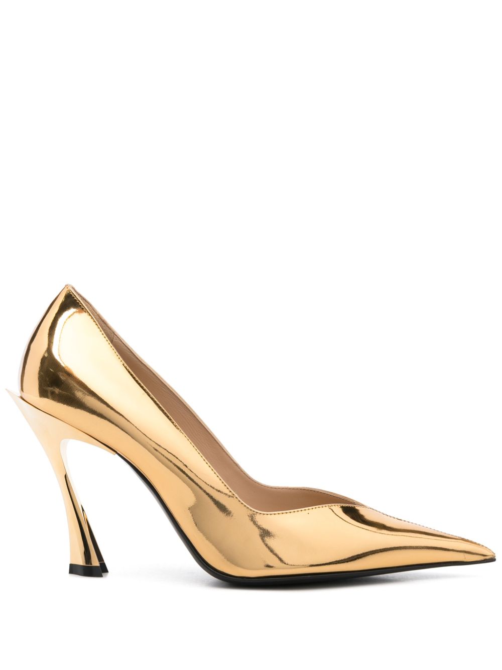 Mugler Fang 高跟鞋（9.5厘米） - 金色
