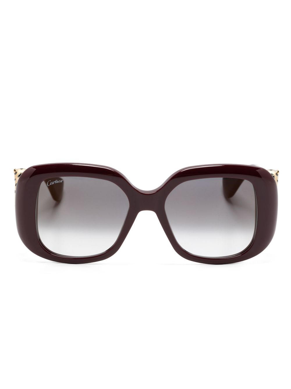 Cartier Eyewear 超大镜框太阳眼镜 - 红色