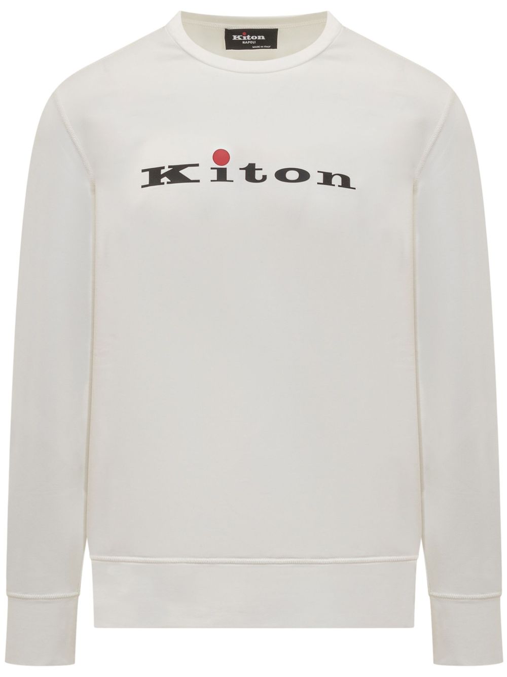 Kiton logo印花卫衣 - 白色