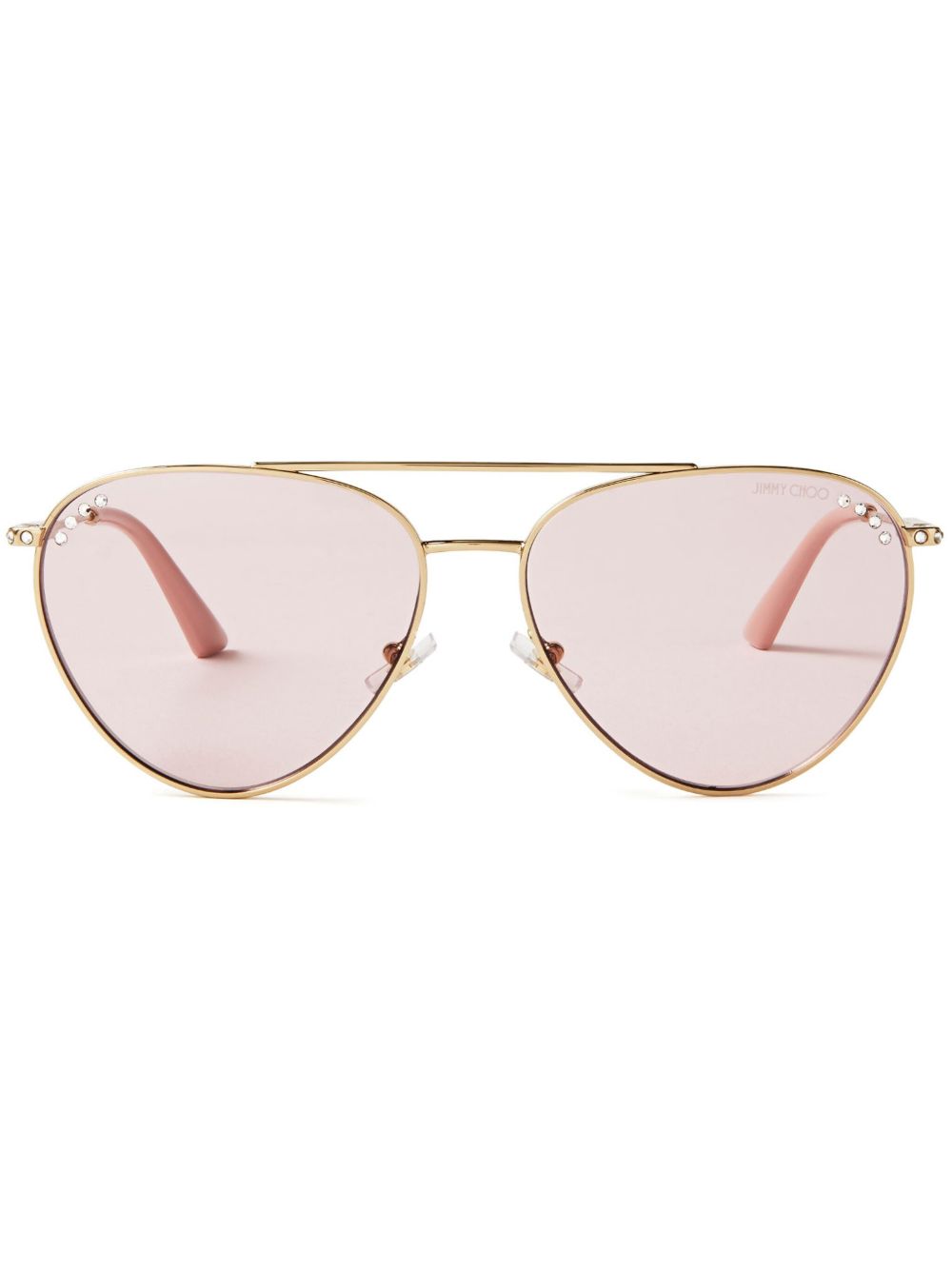 Jimmy Choo Eyewear Ary 金属太阳眼镜 - 金色