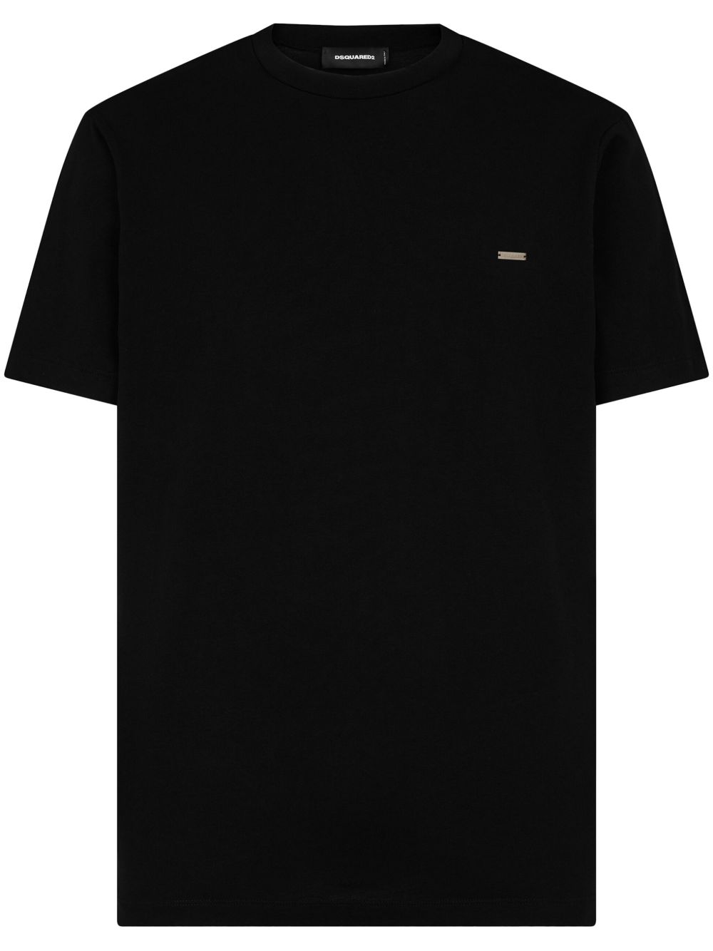 DSQUARED2 logo标牌棉T恤 - 黑色