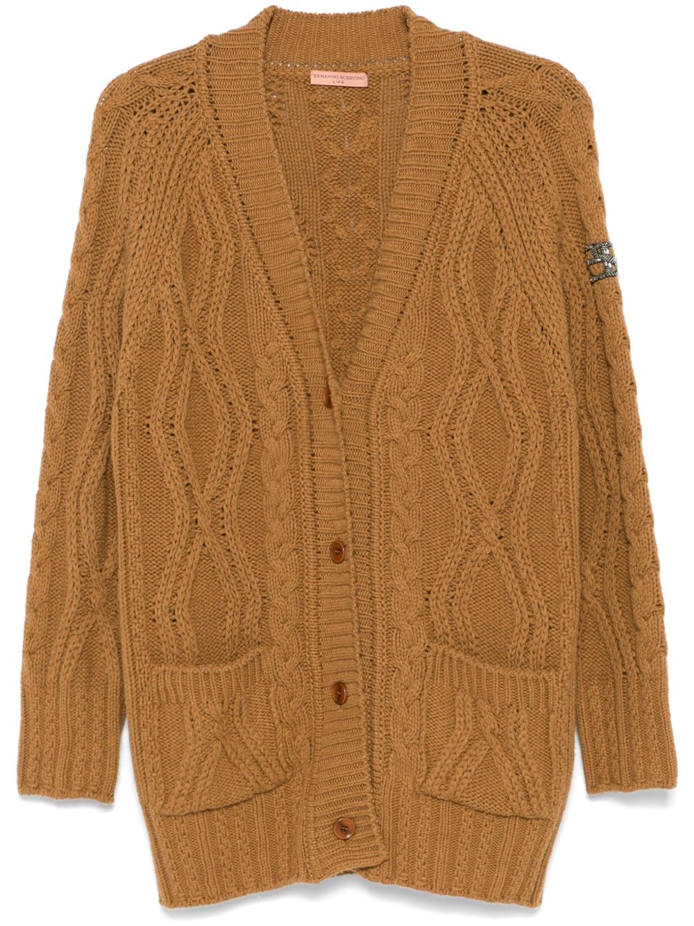 Ermanno Scervino V领开衫 - 褐色