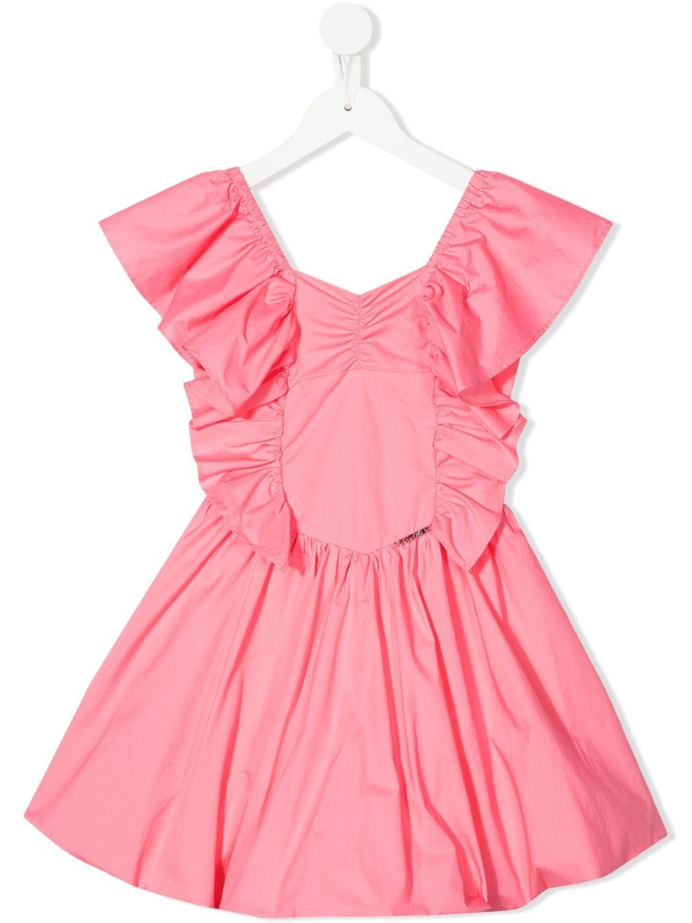 TWINSET Kids 荷叶边饰迷你连衣裙 - 粉色