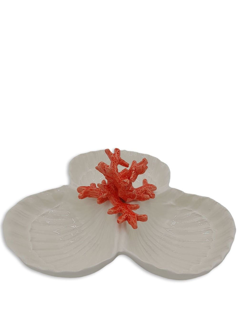 Les-Ottomans Coral 陶瓷前菜盘 - 白色