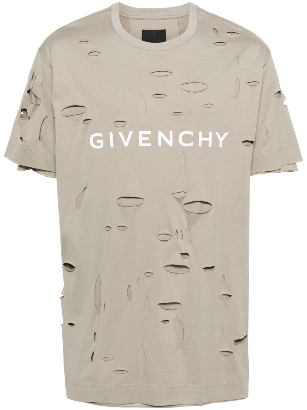 Givenchy 镂空棉T恤 - 中性色