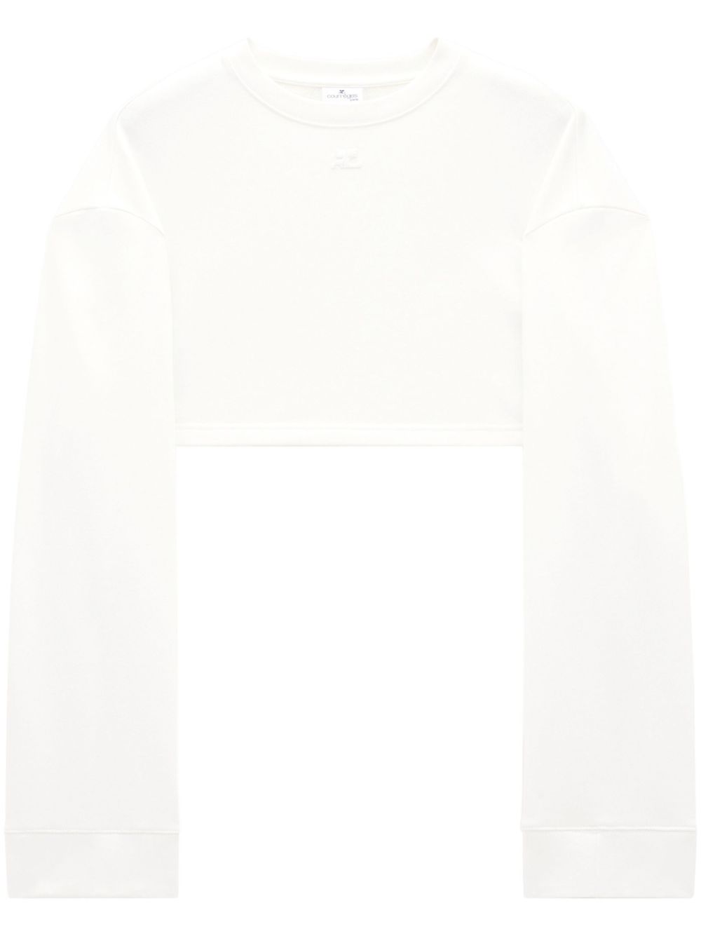Courrèges Cocoon 短款棉卫衣 - 白色